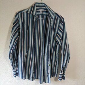 Banana Republic Blue Stripped Button Down